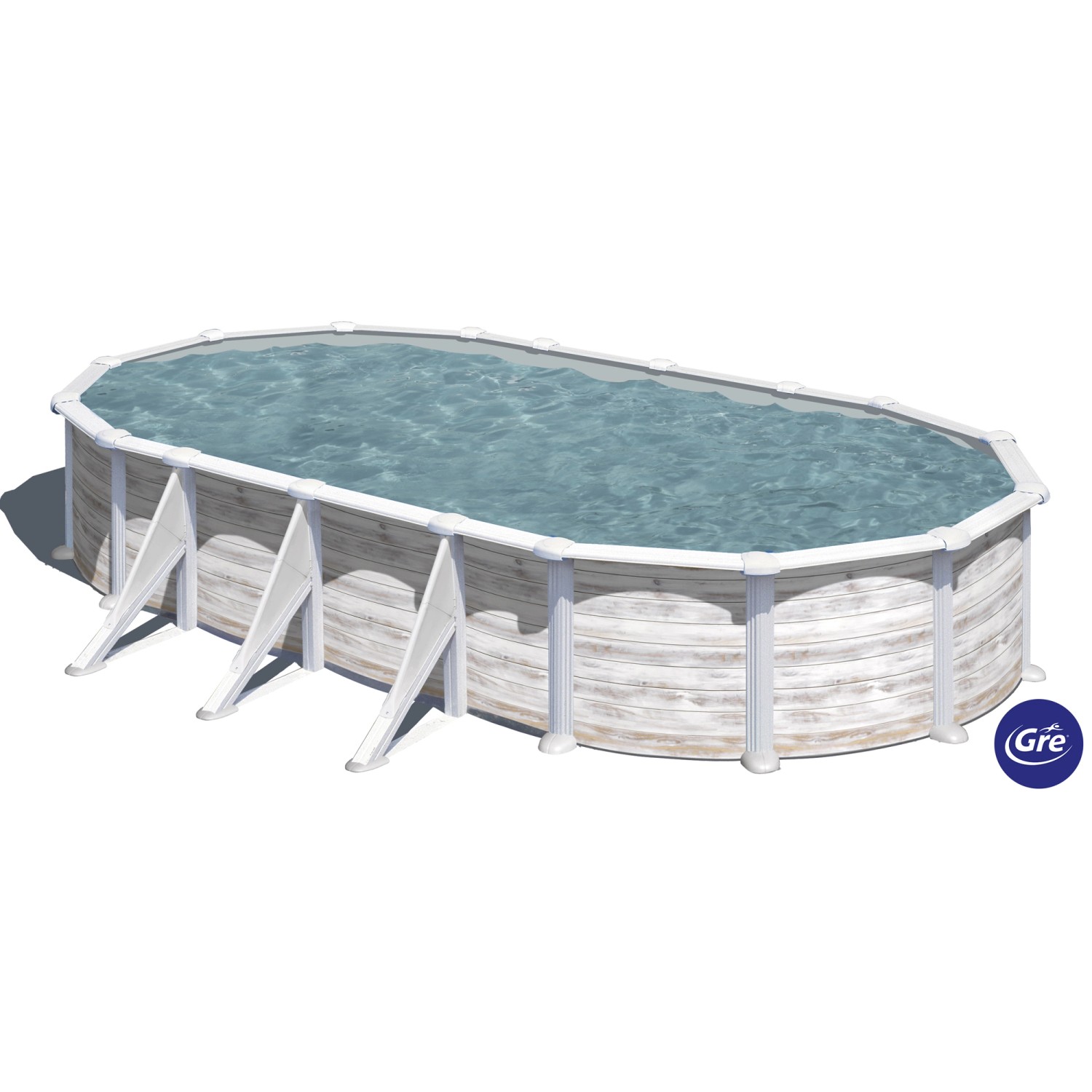 Piscina Fuori Terra Rigida In Acciaio Bianco Gre X X H Cm Obi