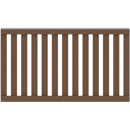 Elemento recinzione giardino Raja WPC profilo in alluminio marrone 149x85 cm Elemento recinzione giardino Raja WPC profilo in alluminio marrone 149x85 cm