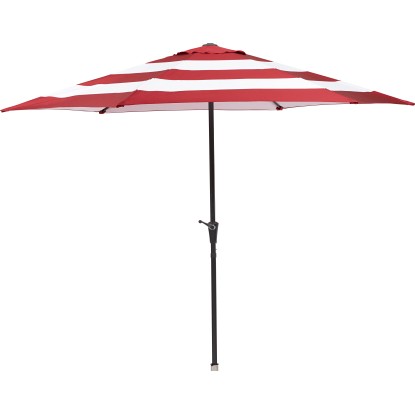 Ombrellone da giardino a palo centrale Honolulu Ø 300 cm righe rosse e bianche Ombrellone da giardino a palo centrale Honolulu Ø 300 cm righe rosse e bianche