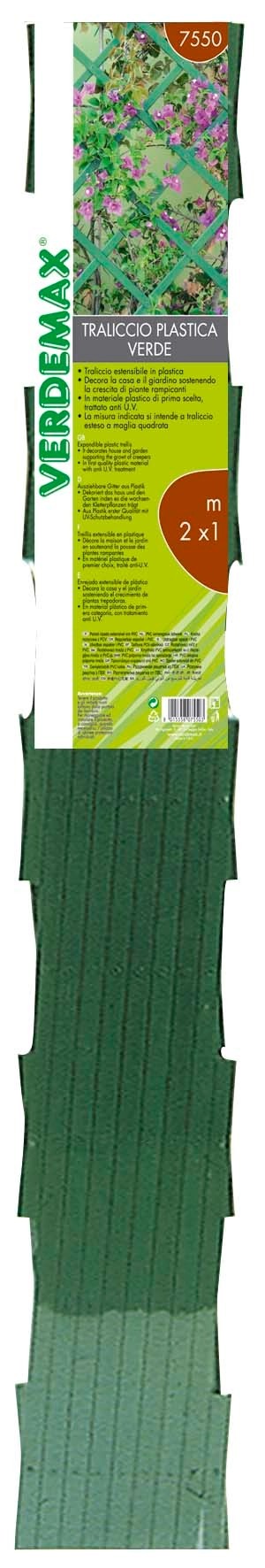 Traliccio estensibile in pvc 2x1 m verde Traliccio estensibile in pvc 2x1 m verde