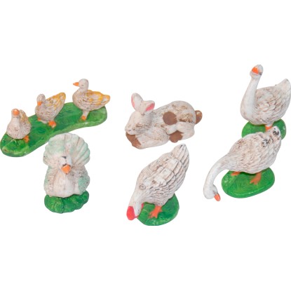 Animali assortiti per presepe in busta 6 pz Animali assortiti per presepe in busta 6 pz