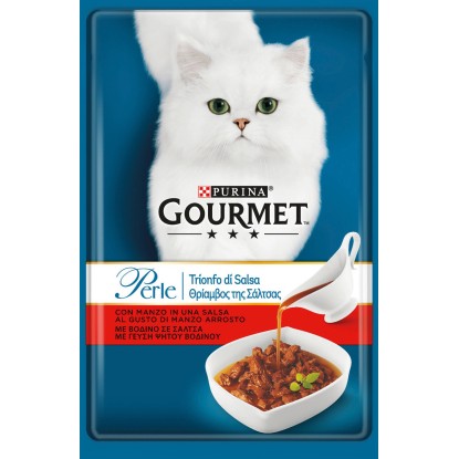 Manzo con Trionfo di salsa per gatto Purina Gourmet Perle Manzo con Trionfo di salsa per gatto Purina Gourmet Perle