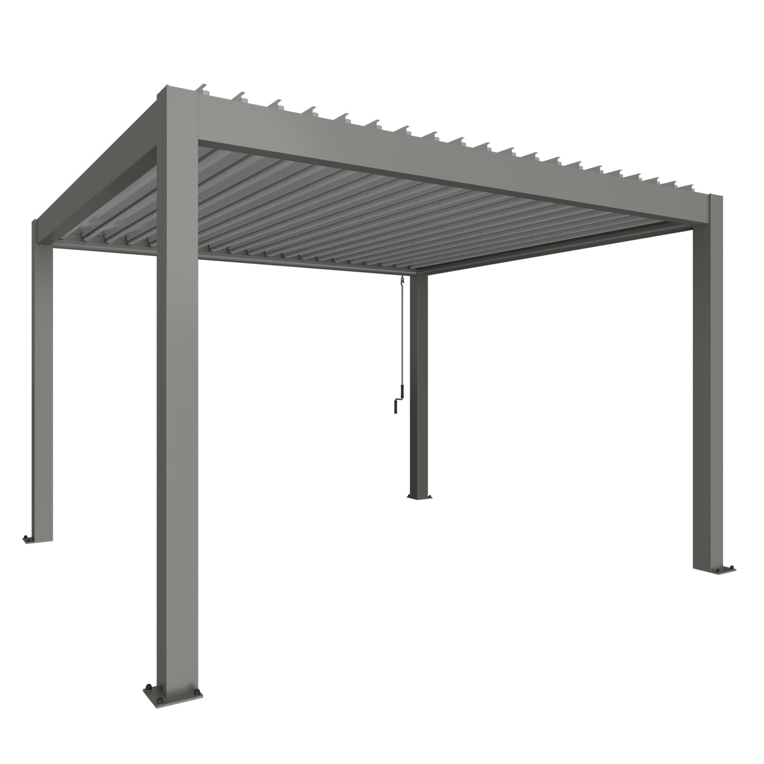 Pergola Biohort Grigio quarzo/Argento metallizzato 255x404,5x367,5 cm Pergola Biohort Grigio quarzo/Argento metallizzato 255x404,5x367,5 cm