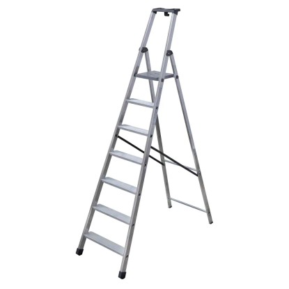 Scala domestica-professionale in alluminio PiùSu 7 gradini p/max 150 kg Scala domestica-professionale in alluminio PiùSu 7 gradini p/max 150 kg