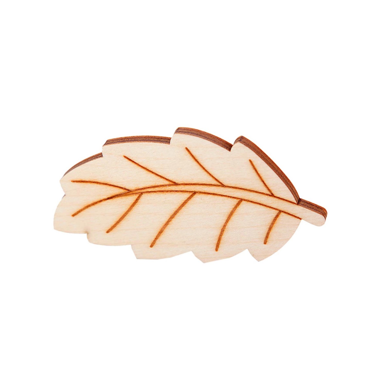 Sagoma in legno foglia 12x6x0,6 cm Sagoma in legno foglia 12x6x0,6 cm