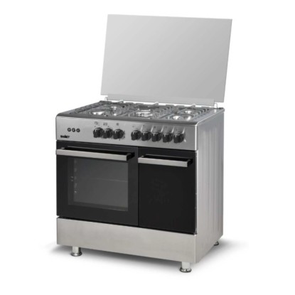 Cucina a gas con forno elettrico Ermes 5 bruciatori 85x90 cm inox Cucina a gas con forno elettrico Ermes 5 bruciatori 85x90 cm inox