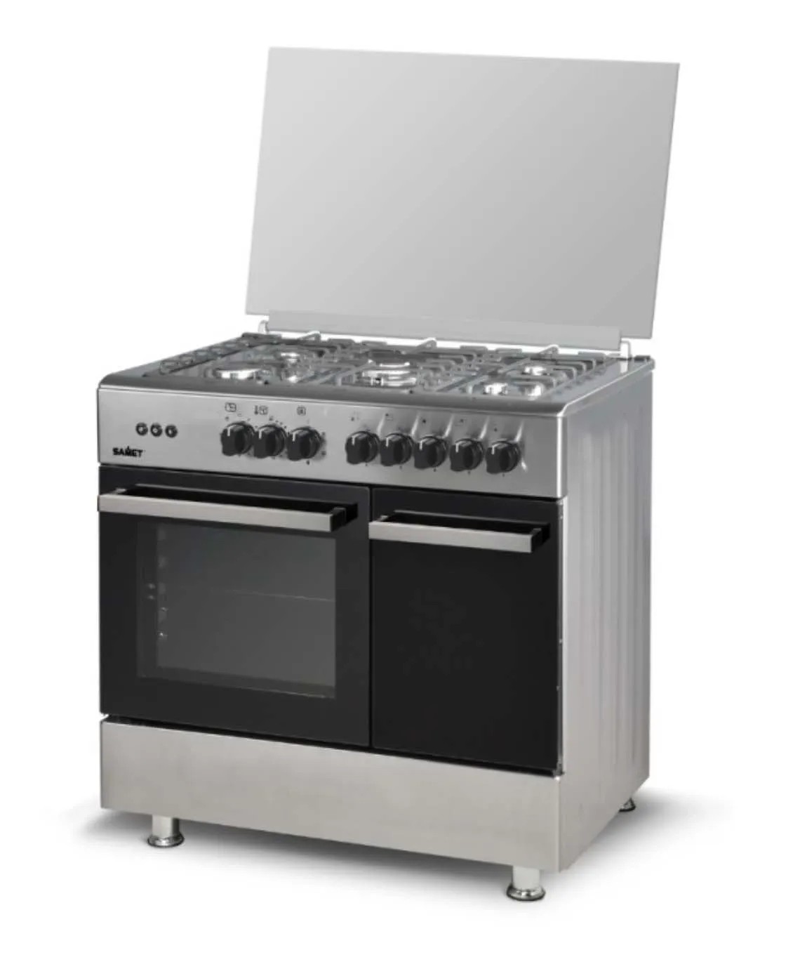 Cucina a gas con forno elettrico Ermes 5 bruciatori 85x90 cm inox Cucina a gas con forno elettrico Ermes 5 bruciatori 85x90 cm inox