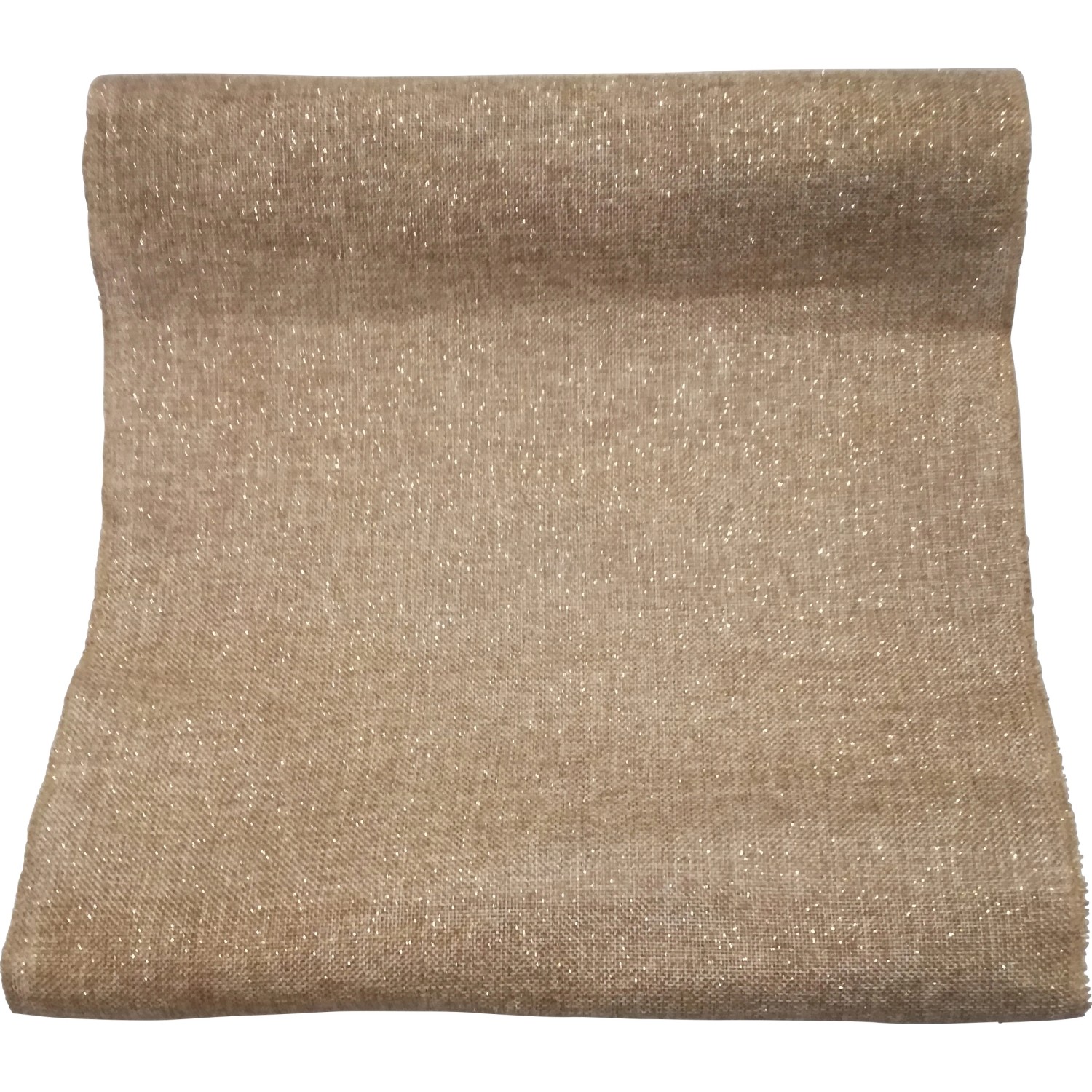 Runner in lino glitterato oro 36 cm Runner in lino glitterato oro 36 cm