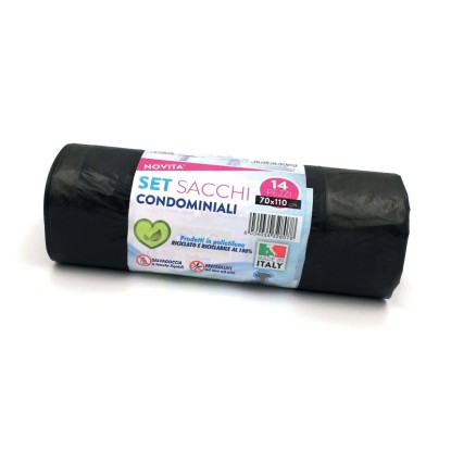 Set sacchi condominiali 70x110 cm 100 l 14 pz Set sacchi condominiali 70x110 cm 100 l 14 pz