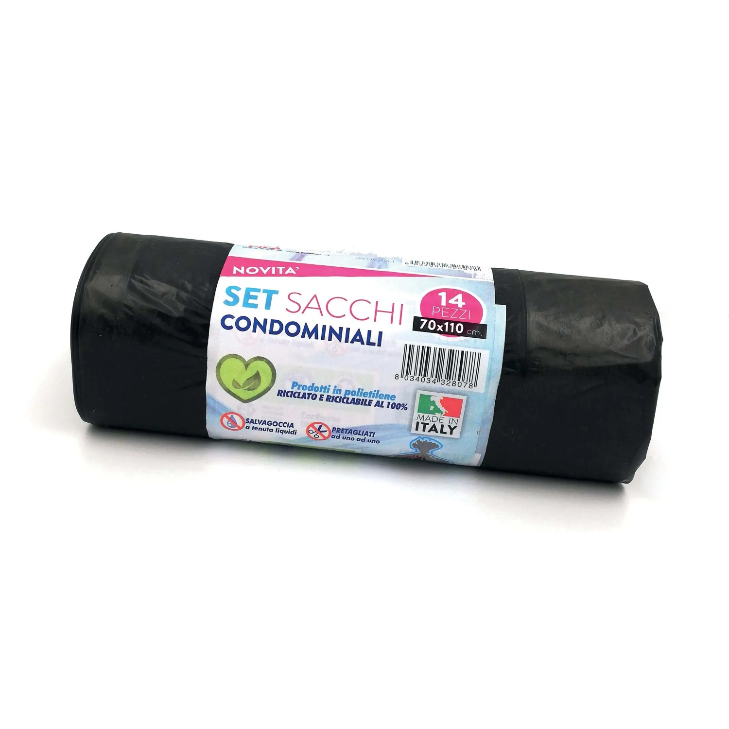 Set sacchi condominiali 70x110 cm 100 l 14 pz Set sacchi condominiali 70x110 cm 100 l 14 pz