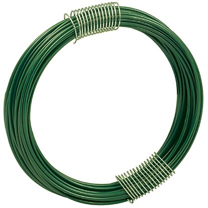 Filo di ferro rivestito in plastica a matassa 9 m verde Filo di ferro rivestito in plastica a matassa 9 m verde