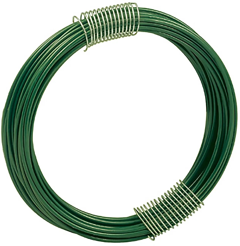 Filo di ferro rivestito in plastica a matassa 9 m verde Filo di ferro rivestito in plastica a matassa 9 m verde