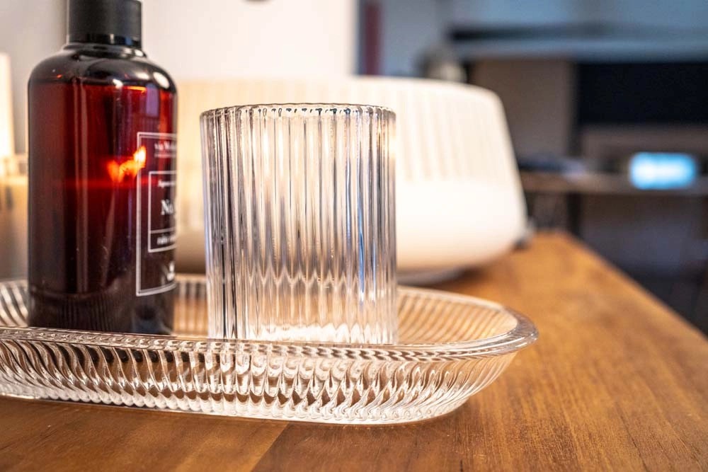 Vassoio in vetro Jewel ghiaccio Vassoio in vetro Jewel ghiaccio