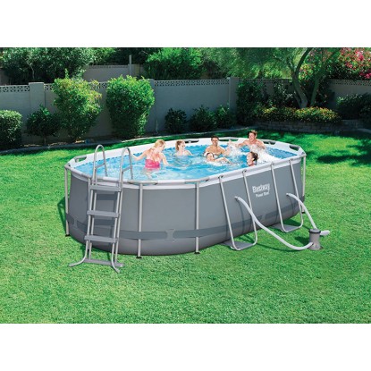 Piscina fuori terra tubolare in pvc/acciaio Bestway Pw SteelFrame 424x250x100 cm Piscina fuori terra tubolare in pvc/acciaio Bestway Pw SteelFrame 424x250x100 cm