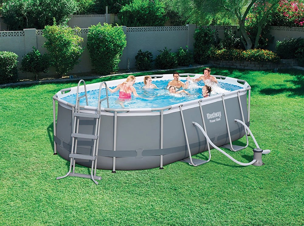 Piscina fuori terra tubolare in pvc/acciaio Bestway Pw SteelFrame 424x250x100 cm Piscina fuori terra tubolare in pvc/acciaio Bestway Pw SteelFrame 424x250x100 cm