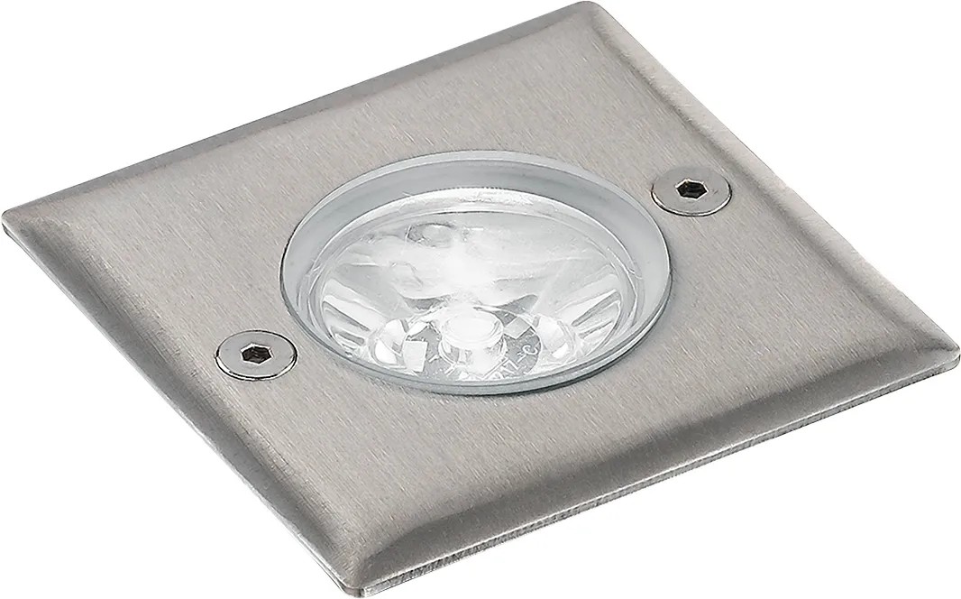 Faretto calpestabile Walk a LED acciaio quadrato 8 cm x 8 cm x 10 cm Faretto calpestabile Walk a LED acciaio quadrato 8 cm x 8 cm x 10 cm