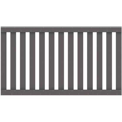 Elemento per recinzione con listello in alluminio Raja WPC antracite 149x85 cm Elemento per recinzione con listello in alluminio Raja WPC antracite 149x85 cm