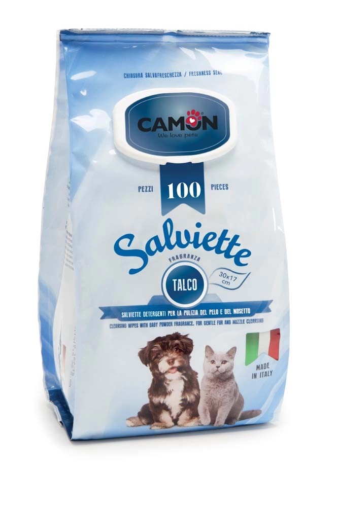 Salviette detergenti al profumo di Talco 100 pz Salviette detergenti al profumo di Talco 100 pz
