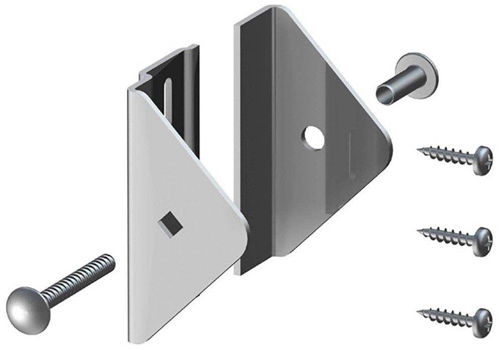 Supporto di fissaggio per recinzione giardino acciaio inox Longlife Supporto di fissaggio per recinzione giardino acciaio inox Longlife