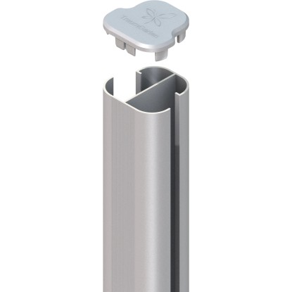 Palo montante angolare per recinzioni argento System Basic Ø 7 x H 150 cm Palo montante angolare per recinzioni argento System Basic Ø 7 x H 150 cm
