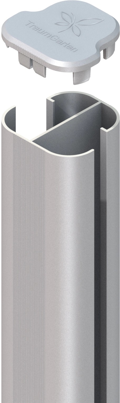 Palo montante angolare per recinzioni argento System Basic Ø 7 x H 150 cm Palo montante angolare per recinzioni argento System Basic Ø 7 x H 150 cm