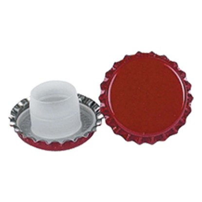 Tappi a corona con bidule lungo rosso Ø 2,9 cm 200 pz Tappi a corona con bidule lungo rosso Ø 2,9 cm 200 pz