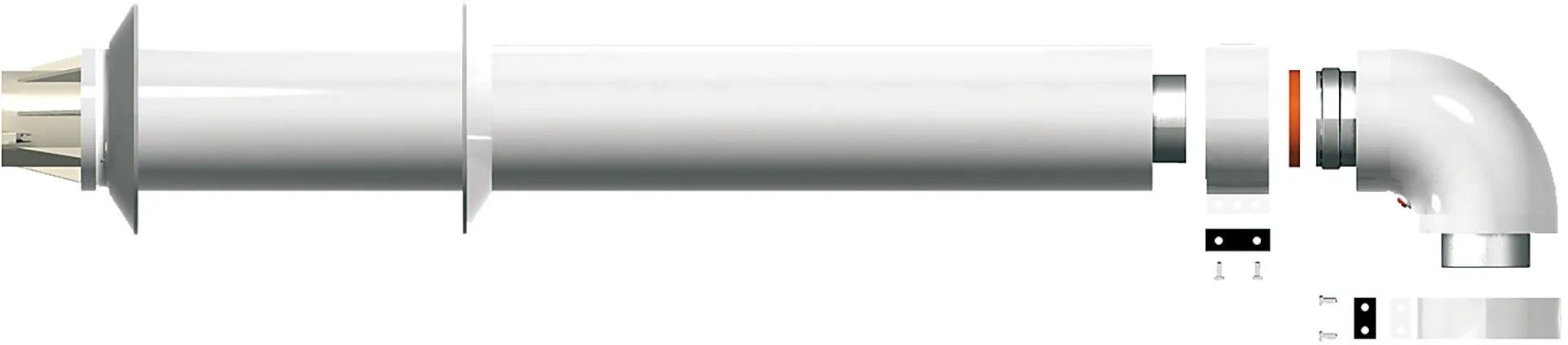 Kit scarico fumi coassiale Ø 60/100 mm per caldaie Ariston Kit scarico fumi coassiale Ø 60/100 mm per caldaie Ariston