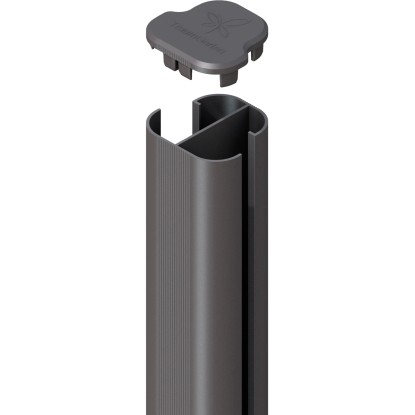 Palo montante angolare per recinzioni antracite System Basic Ø 7 x H 105 cm Palo montante angolare per recinzioni antracite System Basic Ø 7 x H 105 cm