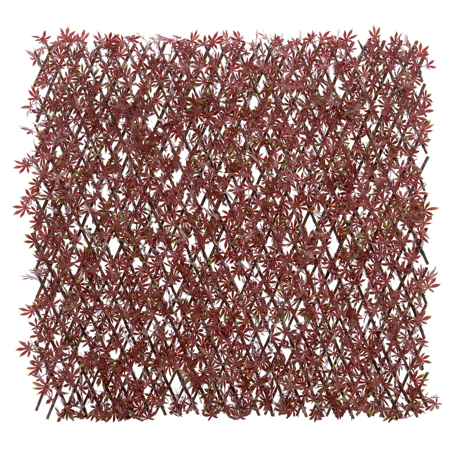 Siepe artificiale acero con traliccio estensibile H 1 m x L 2 m rosso Siepe artificiale acero con traliccio estensibile H 1 m x L 2 m rosso