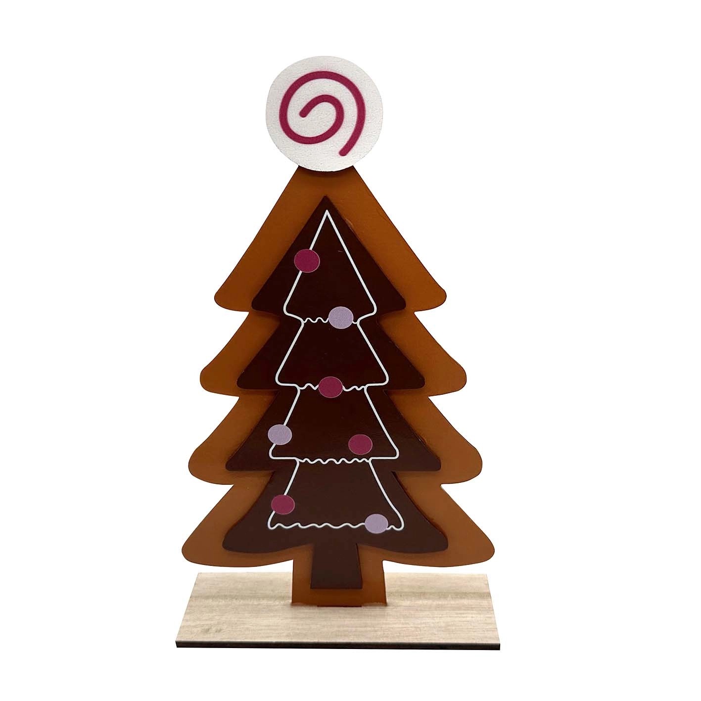 Albero decorativo natalizio Gingerbread in legno 14x5x26 cm marrone Albero decorativo natalizio Gingerbread in legno 14x5x26 cm marrone