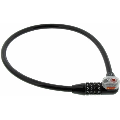 Lucchetto a combinazione bici 230 Burg-Wächter grigio con luce 65 cm Lucchetto a combinazione bici 230 Burg-Wächter grigio con luce 65 cm