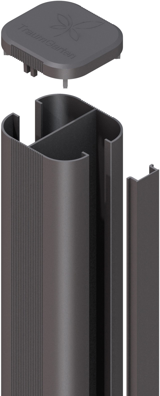 Palo montante quadro a incastro per recinzioni antracite System Ø 7 x H 240 cm Palo montante quadro a incastro per recinzioni antracite System Ø 7 x H 240 cm