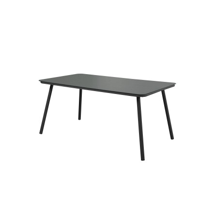 Tavolo da giardino in acciaio e vetro temperato 160x90 cm Tavolo da giardino in acciaio e vetro temperato 160x90 cm