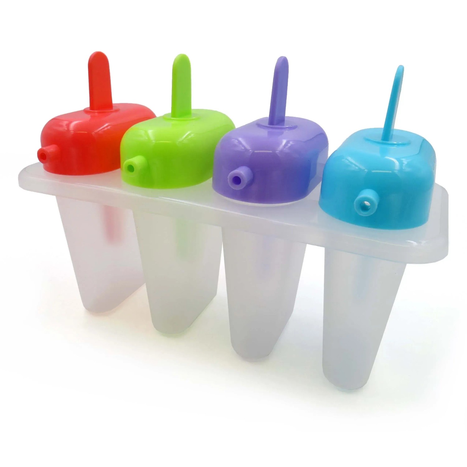 Forma ghiaccioli in plastica 16x10x7 cm 4 pz colori assortiti Forma ghiaccioli in plastica 16x10x7 cm 4 pz colori assortiti