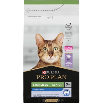 Cibo secco per gatti Purina ProPlan Sterilised ricco al tacchino 7+ 1,5 kg Cibo secco per gatti Purina ProPlan Sterilised ricco al tacchino 7+ 1,5 kg