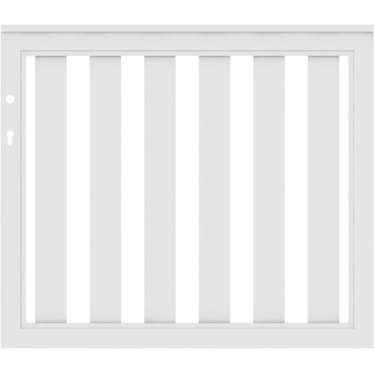 Cancello singolo recinzione privacy Longlife Cleo DIN bianco 98x85 cm Cancello singolo recinzione privacy Longlife Cleo DIN bianco 98x85 cm