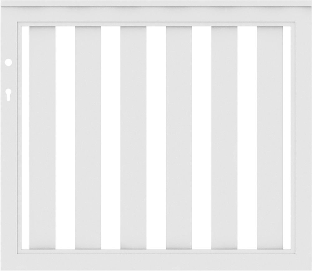 Cancello singolo recinzione privacy Longlife Cleo DIN bianco 98x85 cm Cancello singolo recinzione privacy Longlife Cleo DIN bianco 98x85 cm