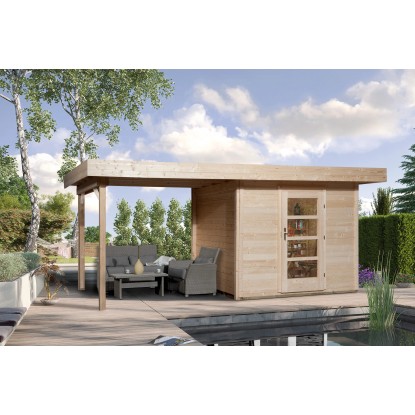 Casetta da giardino in legno Weka naturale 530x240 cm Casetta da giardino in legno Weka naturale 530x240 cm