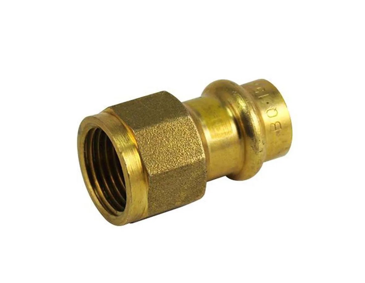 Manicotto in ottone femmina x femmina Ø 18 mm x 1/2" bq pressione gas Manicotto in ottone femmina x femmina Ø 18 mm x 1/2" bq pressione gas