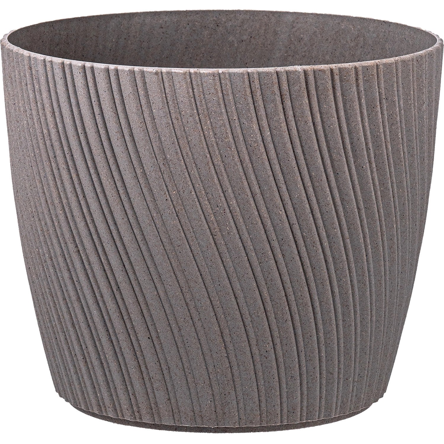 Vaso da interno Mika Eco Wood in plastica ø 19 cm platino Vaso da interno Mika Eco Wood in plastica ø 19 cm platino