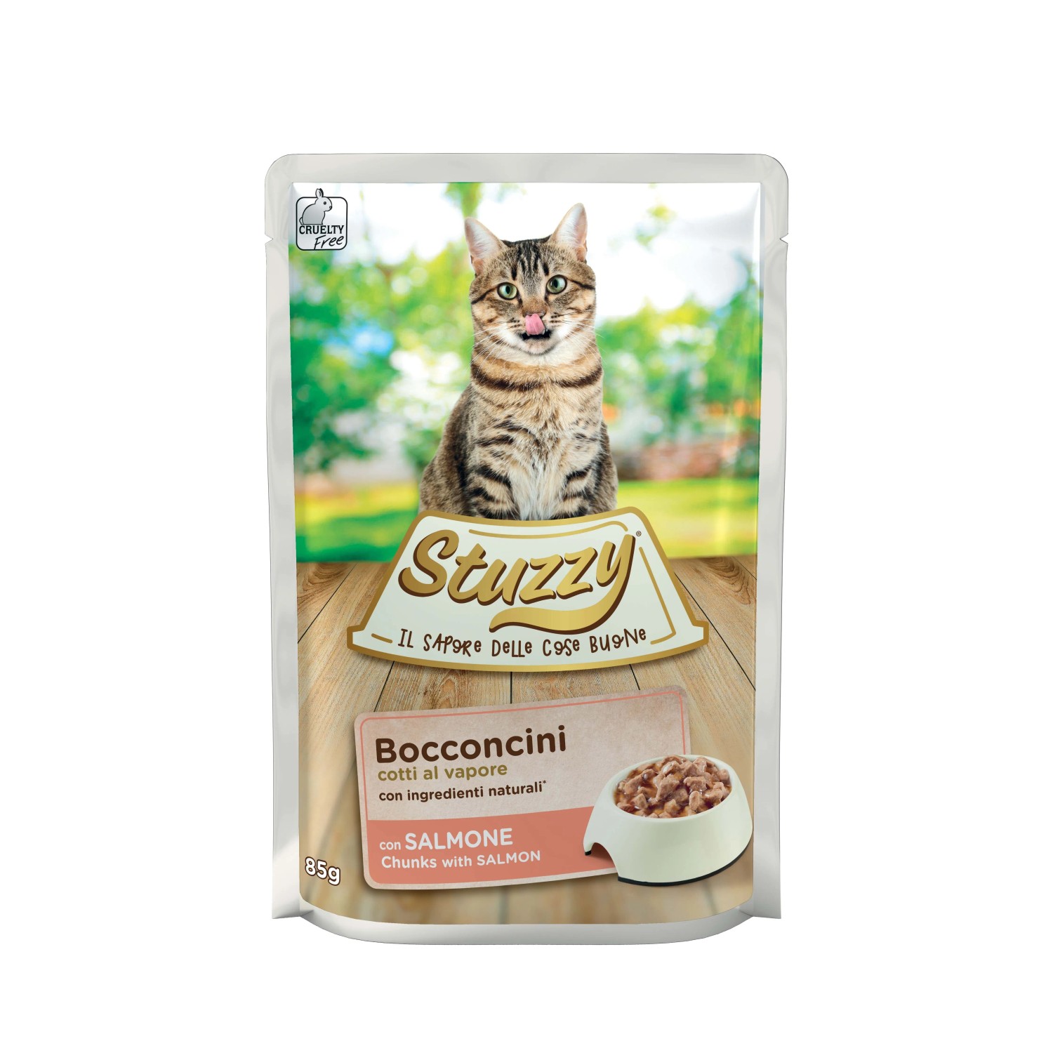 Cibo umido per gatto Stuzzy Bocconcini con Salmone busta 85 g Cibo umido per gatto Stuzzy Bocconcini con Salmone busta 85 g