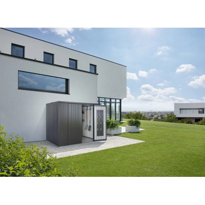 Armadio da esterno Biohort L 230 cm grigio scuro metallizzato Armadio da esterno Biohort L 230 cm grigio scuro metallizzato