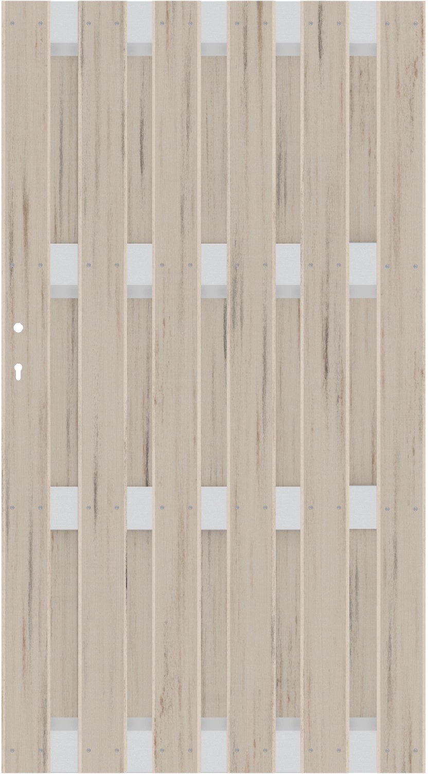 Cancello per recinzione frangivista Jumbo WPC 98x179 cm alluminio sabbia Cancello per recinzione frangivista Jumbo WPC 98x179 cm alluminio sabbia