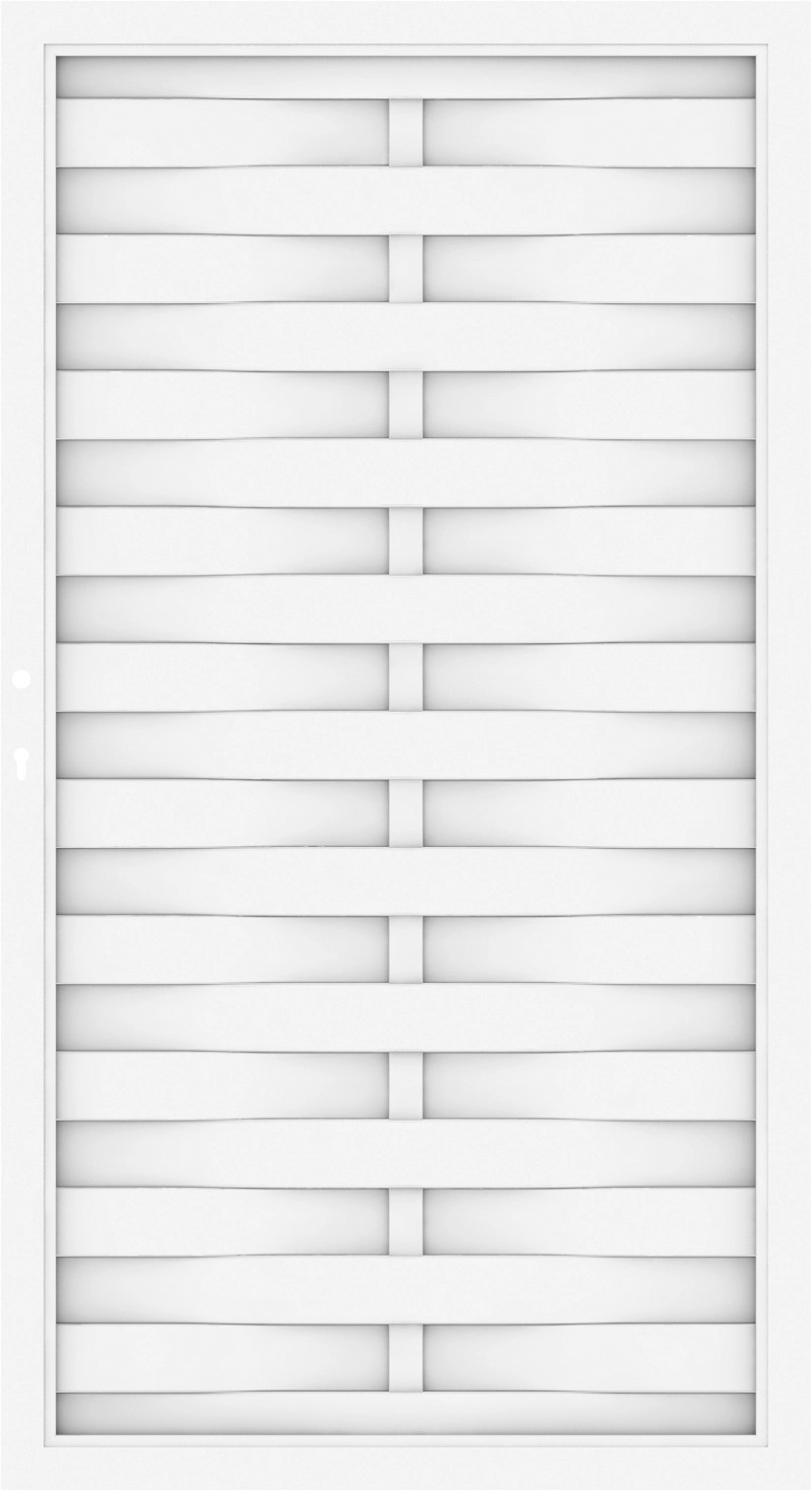 Cancello per recinzione frangivista Longlife Romo con serratura bianco Cancello per recinzione frangivista Longlife Romo con serratura bianco