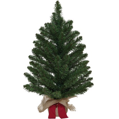 Albero di Natale artificiale in PVC e juta verde H 40 cm Albero di Natale artificiale in PVC e juta verde H 40 cm