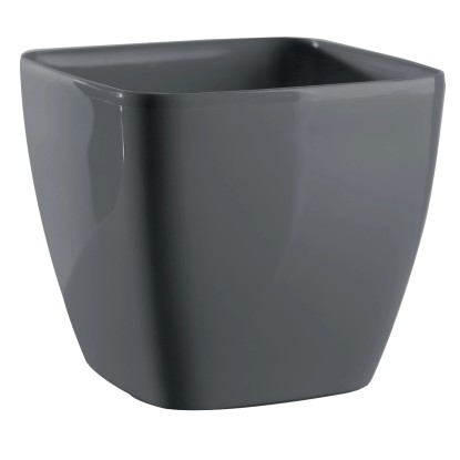 Vaso quadro Queens colore antracite in plastica 175 cm Vaso quadro Queens colore antracite in plastica 175 cm