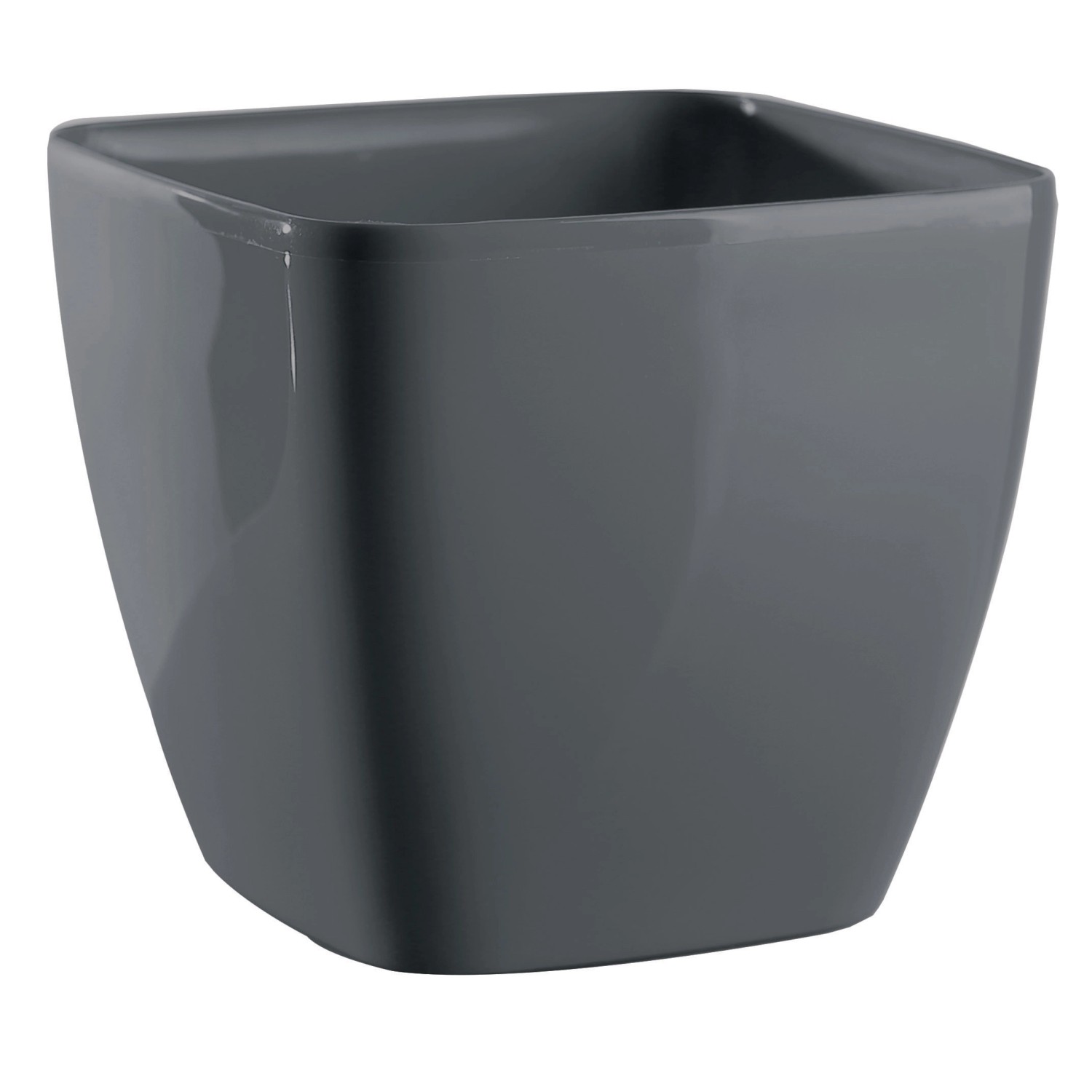 Vaso quadro Queens colore antracite in plastica 175 cm Vaso quadro Queens colore antracite in plastica 175 cm