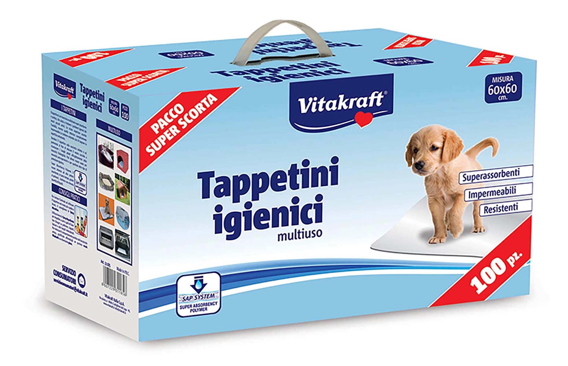 Tappetini igienici assorbenti 60x60 cm 100 pz Tappetini igienici assorbenti 60x60 cm 100 pz