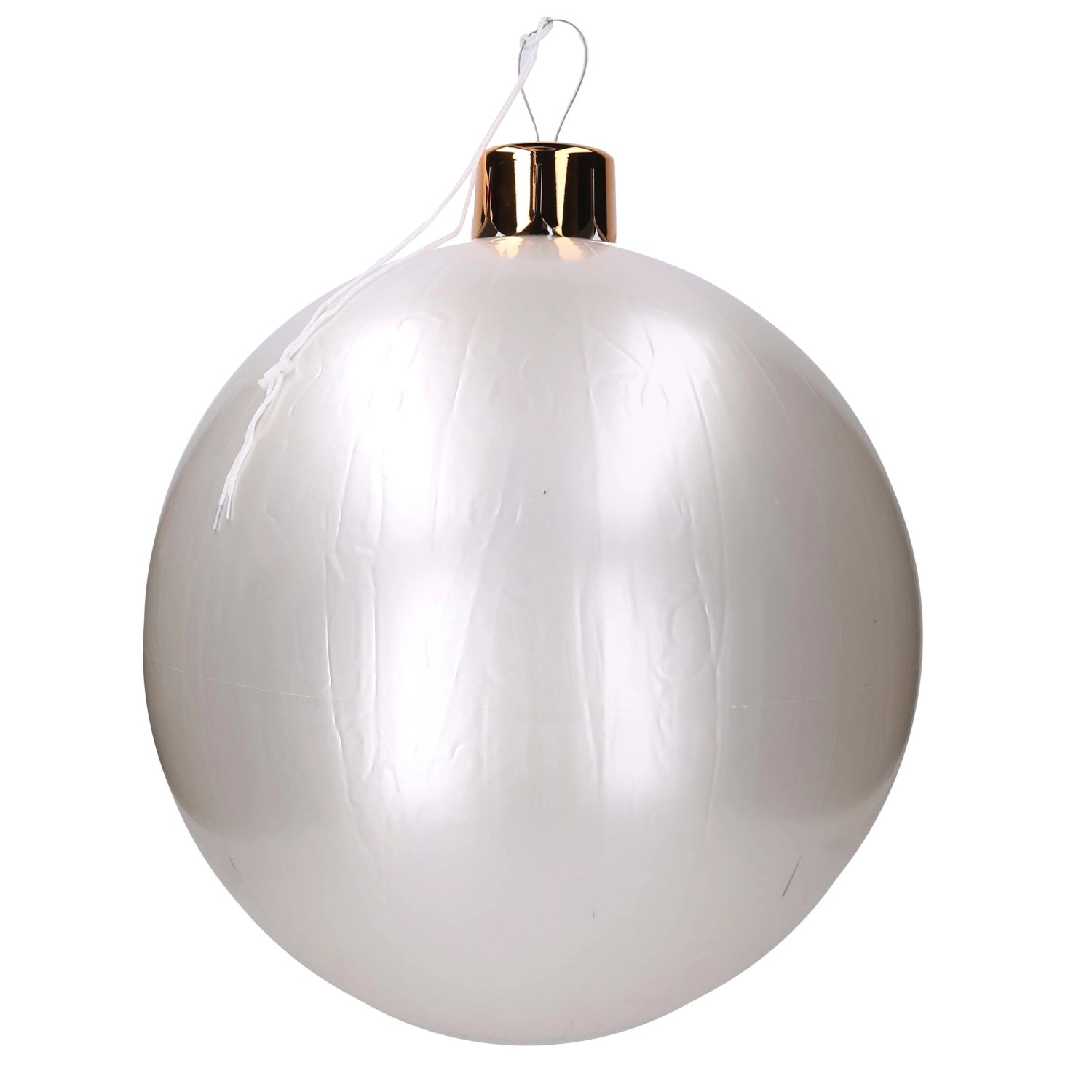 Pallina di Natale in plastica gonfiabile bianca Ø65 cm Pallina di Natale in plastica gonfiabile bianca Ø65 cm