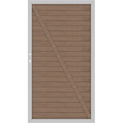 Cancello recinzione privacy System WPC Classic mandorla DIN dx 98x180 cm Cancello recinzione privacy System WPC Classic mandorla DIN dx 98x180 cm